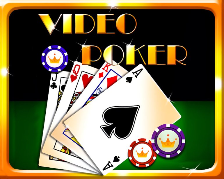 Video-Poker-Symbol in einem Online-Kasino
