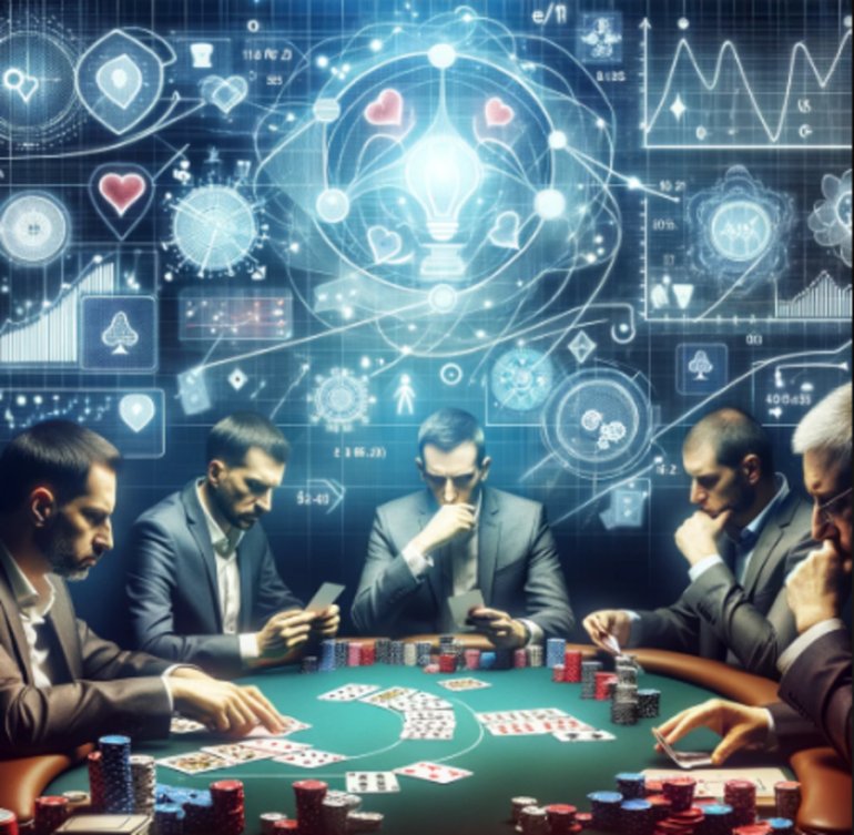Pokerspieler am Tisch
