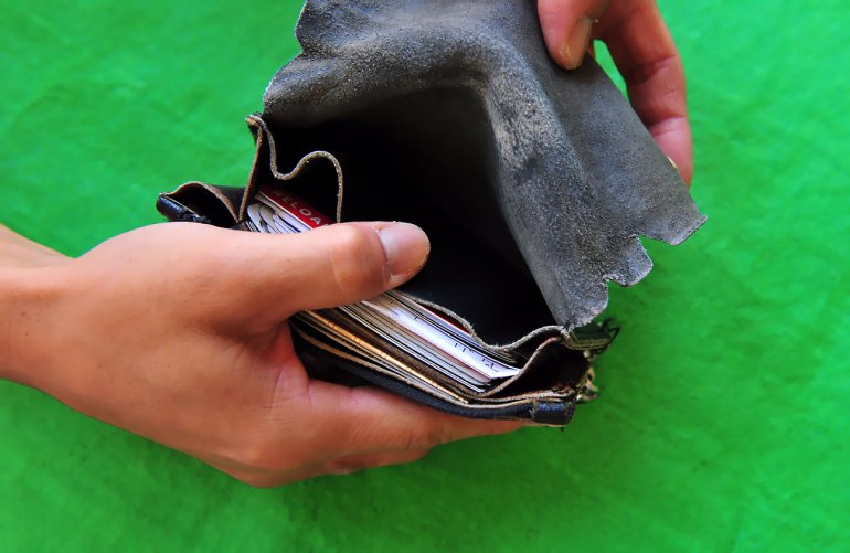 Leere Brieftasche