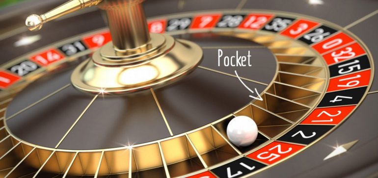 Taschen für die Kugel beim Roulette