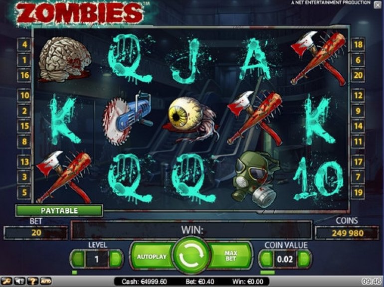 Zombies video slot