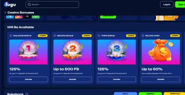 125% up to €/$ 600 on your first deposit at FUGU: Fugu Online Kasino