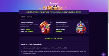 75% Bonus on the Third Deposit at Irwin Casino: Werbeaktionen