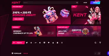 Enhanced Welcome package: up to 1350 € + 545 FS at Kent Casino: Kent Online Kasino
