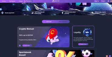 Crypto bonus 150% up to $/€100 at Bet It All: Bet it All Online-Kasino