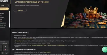 VIP bonus up to €4000 on your first deposit at 1xSlots: 1xSlots Online Kasino