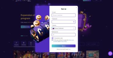 CryptoBoss Casino: Anmeldung