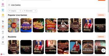 Monro Casino: Live-Händler