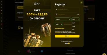 R7 Casino: Anmeldung