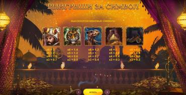 10 001 Nights MegaWays: Auszahlungstabelle