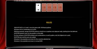 2025 Hit Slot: Regeln