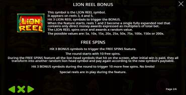 5 Lions Dance: Gratisdrehs und/oder Neudrehungen