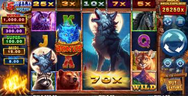 5 Wild Wolves: Spielautomat