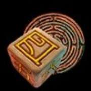 Der Würfel im Hintergrund des Labyrinths Zeichen in Minotauros Dice