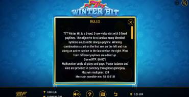 777 Winter Hit: Regeln