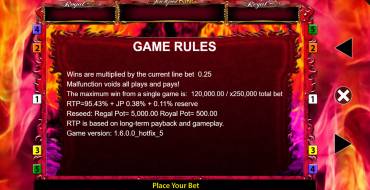 7's Deluxe Jackpot King: Regeln
