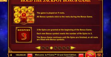 9 Coins Grand Gold Edition: Gratisdrehs und/oder Neudrehungen