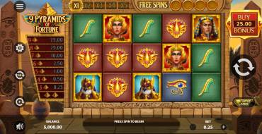 9 Pyramids of Fortune: Spielautomat