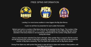 Big Spin Bonus: Gratisdrehs und/oder Neudrehungen