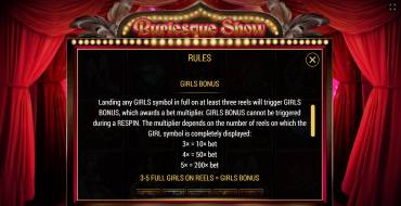 Burlesque Show: Bonus Spiele