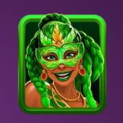 Carnival Queen 2: Ein Mädchen mit grüner Maske und grünem Haar