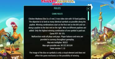 Chicken Madness Dice: Regeln