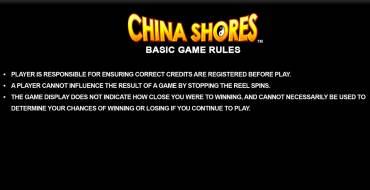 China Shores: Regeln