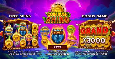 Coin Rush Rhino Running Wins: Bonus Spiele