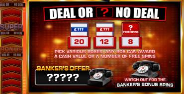 Deal or No Deal: Banker's Bonanza: Bonus Spiele