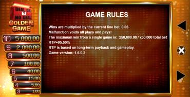 Deal or No Deal: Golden Game: Regeln