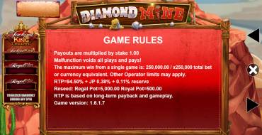Diamond Mine Megaways Jackpot King: Regeln