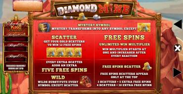Diamond Mine Megaways Jackpot King: Gratisdrehs und/oder Neudrehungen