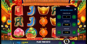 Dragon Hot Hold and Spin: Wetten