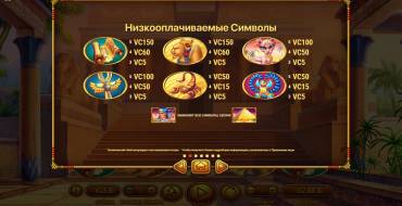 Egyptian Dreams Deluxe: Gewinntabelle Teil 2