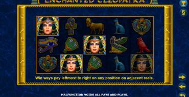 Enchanted Cleopatra: Zeilen