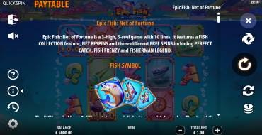 Epic Fish: Net of Fortune: Auszahlungstabelle
