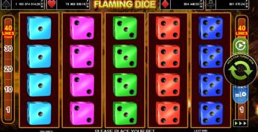 Flaming Dice: Spielautomat