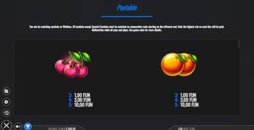 Fruit Lightning: Auszahlungstabelle