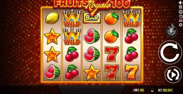 Fruits Royale 100: Schnittstelle