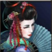 Geisha: Geisha auf blauem Hintergrund