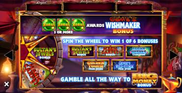 Genie Jackpots Wishmaker Jackpot King: Gratisdrehs und/oder Neudrehungen