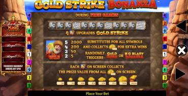 Gold Strike Bonanza Jackpot King: Gratisdrehs und/oder Neudrehungen