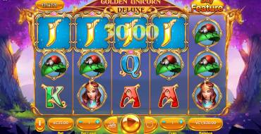 Golden Unicorn Deluxe: Der Hauptbildschirm des Spiels