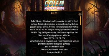 Golem Mystery Wilds: Regeln