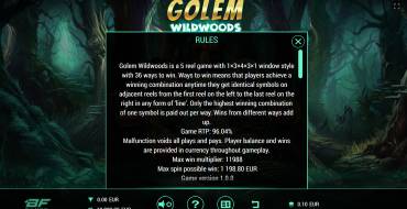 Golem Wildwoods: Regeln