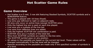 Hot Scatter: Regeln