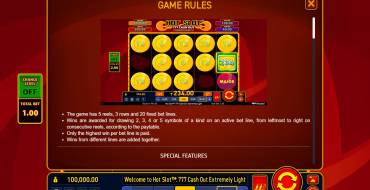 Hot Slot: 777 Cash Out Extremely Light: Regeln