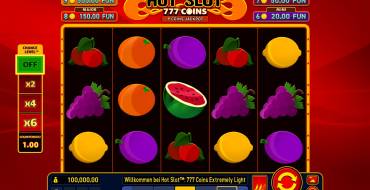 Hot Slot: 777 Coins Extremely Light: Spielautomat