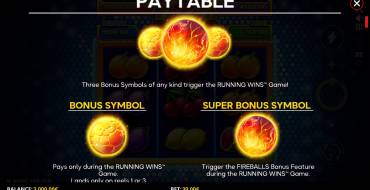 Inferno Fireballs: Einzigartige Symbole