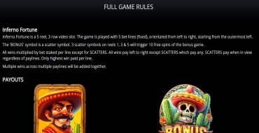 Inferno Fortune: Regeln